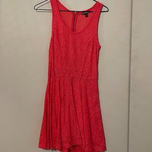 Express Coral Lace Dress
